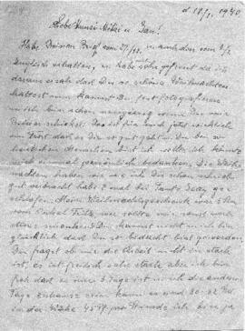 Brief aus Steyr (18.1.1940)