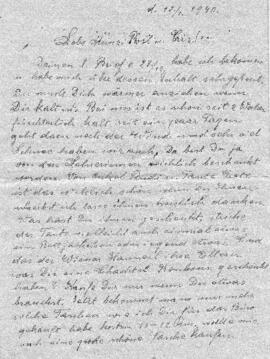 Brief aus Steyr (12.1.1940)