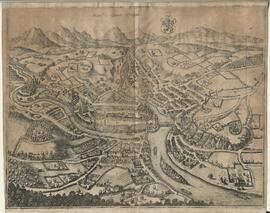 Matthäus Merian: Stadtansicht von Steyr (1649)