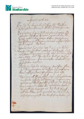 Instruktion für den Polizei-Kommissär (1772)