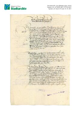 Instruktion für einen Pfundauswäger (1634)