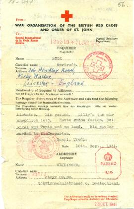 Gertrude an Julie (10.9.1941)