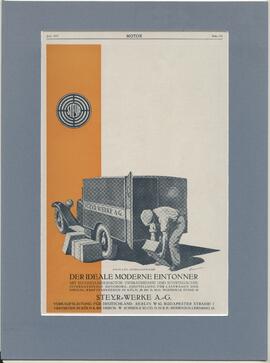 Druckgrafik Steyr-Auto (1927)