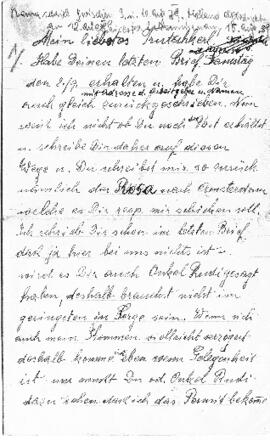 Brief aus Steyr (nach 9.9.1939)