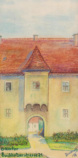 Erkertor in der Buchholzerstraße Nr. 21 (1958)