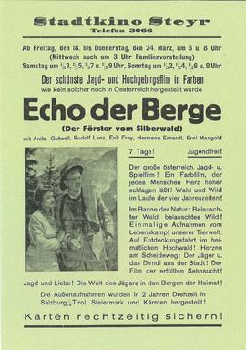 Kinowerbung für &quot;Echo der Berge&quot; (1955)