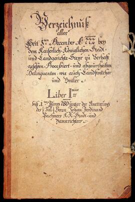 Delinquenten-Verzeichnis (1772-1780)