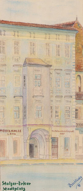 Stalzer-Erker am Stadtplatz Nr. 34 (1958)