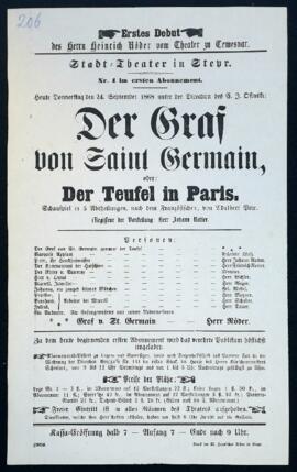 Der Graf von Saint Germain (24.9.1868)