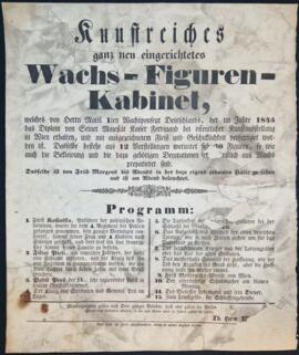 Kunstreiches ganz neu eingerichtetes Wachs-Figuren-Kabinet (nach 1845)