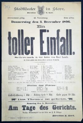 Ein toller Einfall (3.12.1896)