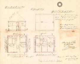 Wieserfeldplatz 12: Einreichplan Umbau, Errichtung eines neuen Obergeschosses, Plan von Georg Sac...
