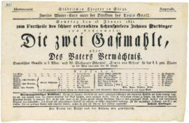 Die zwei Gastmahle, oder: Des Vaters Verm&auml;chtni&szlig; (23.1.1841)