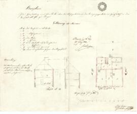 Sierninger Straße 11: Aufstockung Straßentrakt nach Brand, Plan von Sebastian Pühringer (19.06.1842)