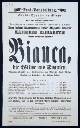 Bianca, die Witwe aus Spanien (19.11.1868)