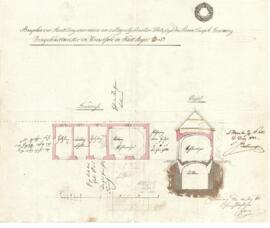 Wieserfeldplatz 42: Errichtung eines Nebengebäudes nach Brand, Plan von Heinrich Börstlinger (22....