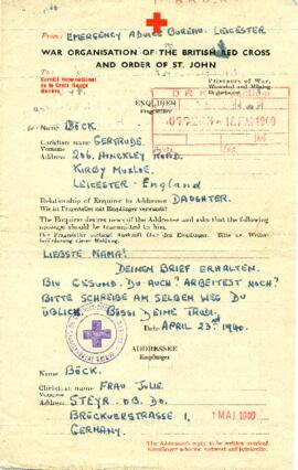 Gertrude an Julie (23.4.1940)