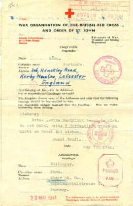 Gertrude an Julie (7.5.1941)