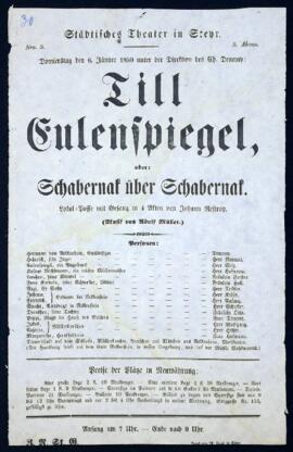 Till Eulenspiegel, oder Schabernak über Schabernak (6.1.1859)